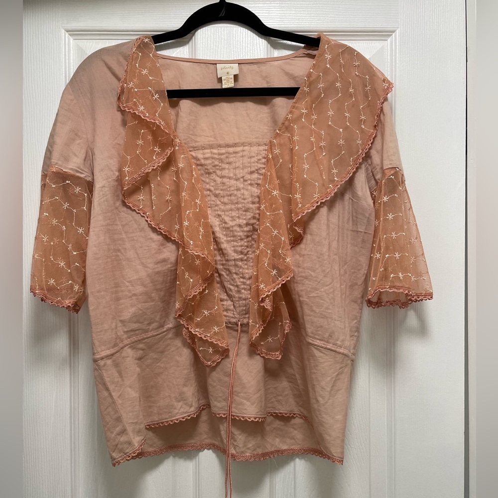 Plenty Size 8 Pink/Pink Blouse Edwardian 1910s Style